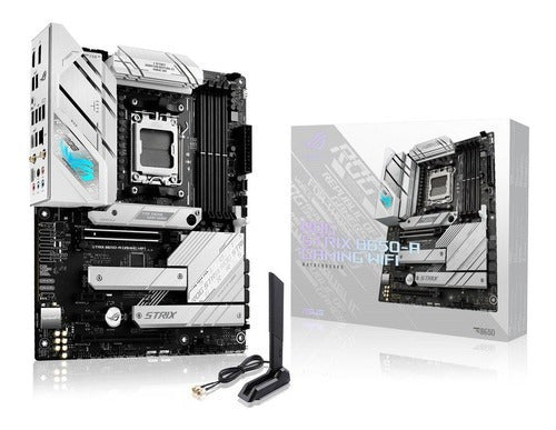 Tarjeta Madre Asus Rog Strix B650-a Gaming Wifi Atx Am5 Ddr5 Blanco