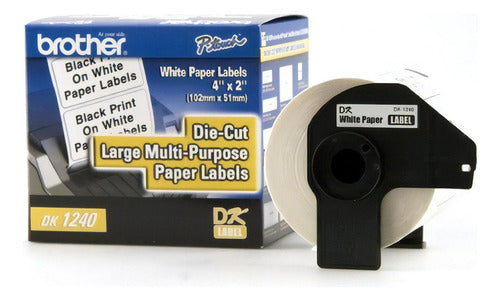 Etiqueta Brother Dk1240 Precortada Blanco 50.5x101m 600 Etiq