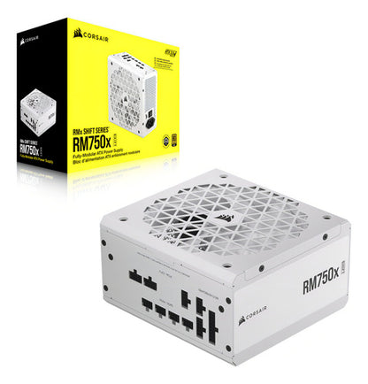 Fuente De Poder Corsair Rm750x Shift 80+ Gold 140mm Blanco Blanco