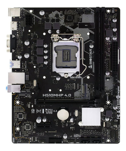 Tarjeta Madre Biostar H510mhp, Micro-atx, Lga 1200 64gb Ddr4 Negro