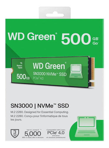 Interno Western Digital Sn3000 Wds500g4g0e 500gb Negro Negro