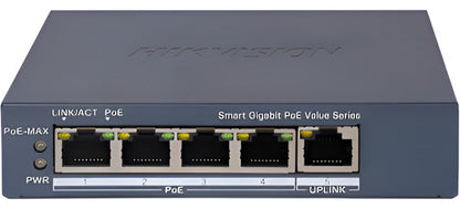 Switch Hikvision Ds-3e1505p-ei/m, 5 Puertos Gigabit Ethernet