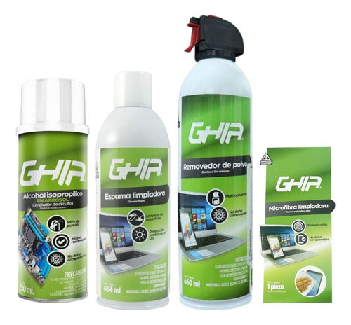 Kit De Limpieza Aire, Espuma, Toallita, Limp Pantalla Ghia
