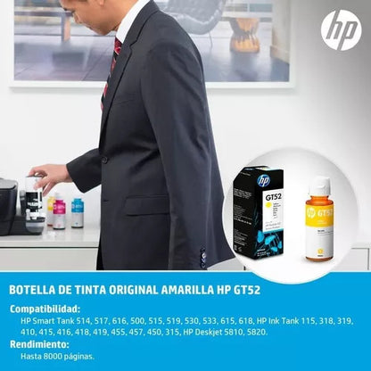 Kit 4 Tintas Impresora Hp Gt53 Y Gt52 Combo Tinta 4 Colores Negro/cian/magenta/amarillo