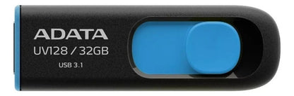 Memoria Usb Adata Dashdrive Uv128, 32gb, Usb 3.0 Negro/azul