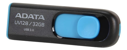 Memoria Usb Adata Dashdrive Uv128, 32gb, Usb 3.0 Negro/azul