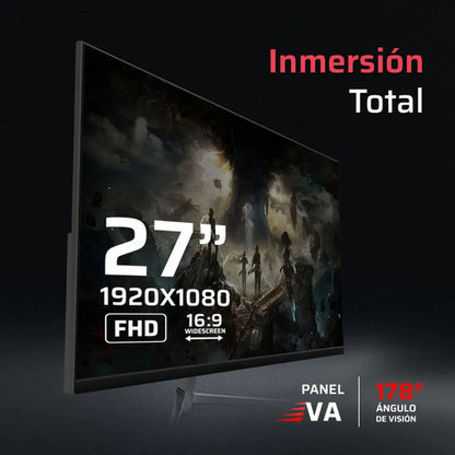 Monitor Gamer Balam Rush Mtg27y Led 27  Fhd 180hz Negro
