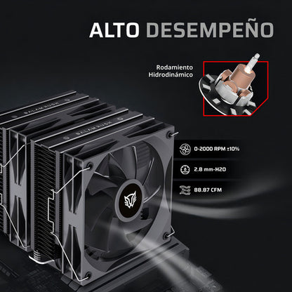 Disipador Cpu Balam Rush Heliux Expert Hex90 120mm 2000rpm