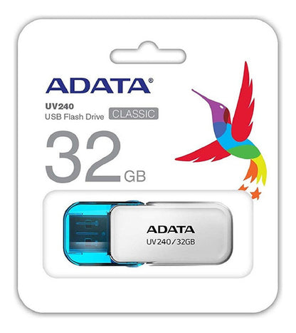 Memoria Usb Adata Uv240, 32gb, Usb 2.0, Blanco