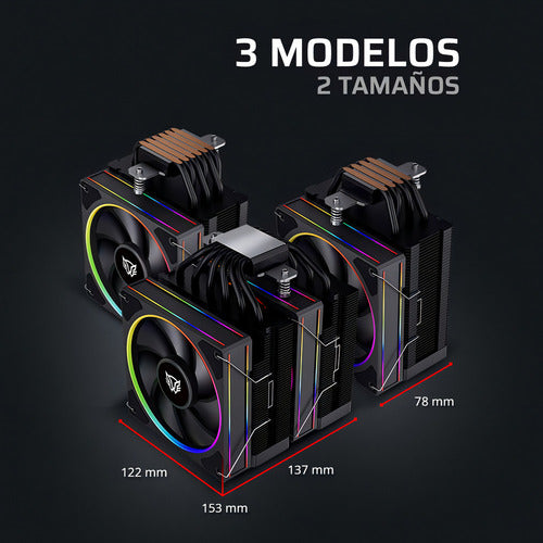 Disipador Cpu Balam Rush Heliux Pro Hex50, 120mm, Blanco