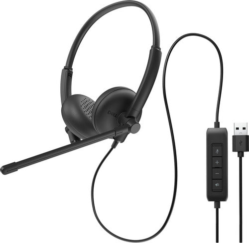 Dell Audífonos Wh125, Alámbrico, Usb-a Negro