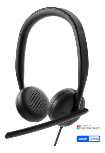 Audifonos  Microfono Dell Wh3024 Alambricos Usb-a 520-bbds Negro