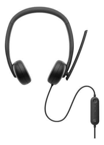 Audifonos  Microfono Dell Wh3024 Alambricos Usb-a 520-bbds Negro