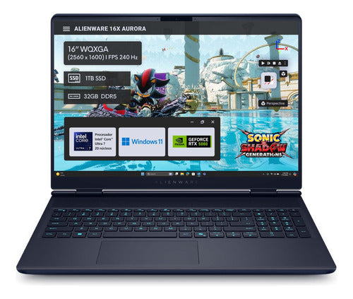 Laptop Alienware Ac16251 16  Ultra 7 255hx Rtx 5060 32gb 1tb Negro