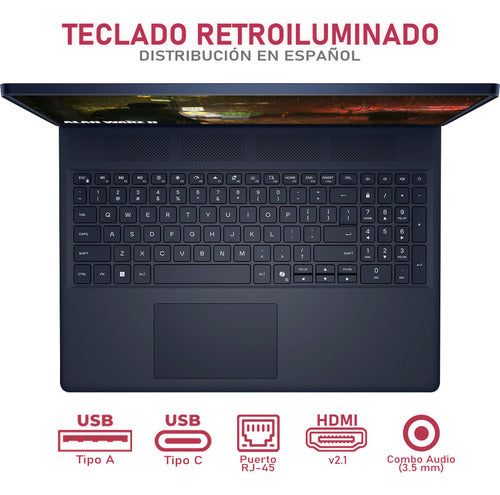 Laptop Gamer Dell Aurora 16 2560x1600p Core 7 240h Rtx 5050