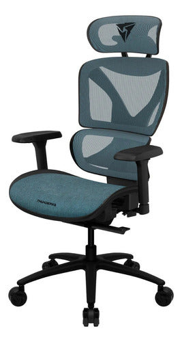 Thunderx3 Silla Gamer Xtc Chroma, Hasta 125kg, Negro/azul Azul/negro Mesh/nailon