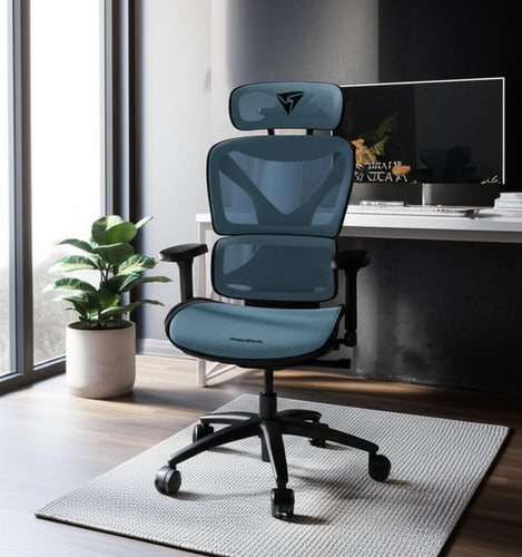 Thunderx3 Silla Gamer Xtc Chroma, Hasta 125kg, Negro/azul Azul/negro Mesh/nailon