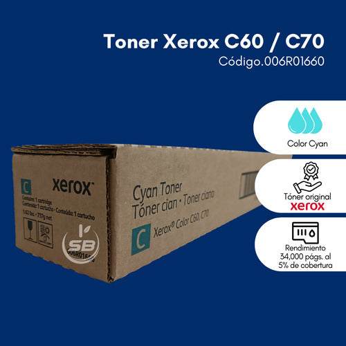 Tóner Xerox 6r01660 Cian, 34.000 Páginas