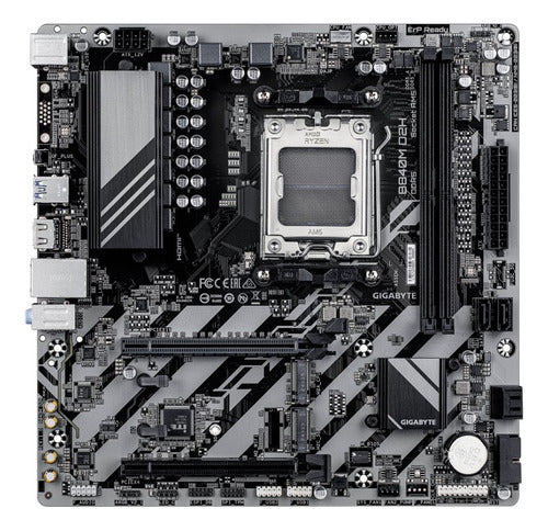 Tarjeta Madre Gigabyte B840m D2h Am5 128gb Ddr5 Micro-atx Negro