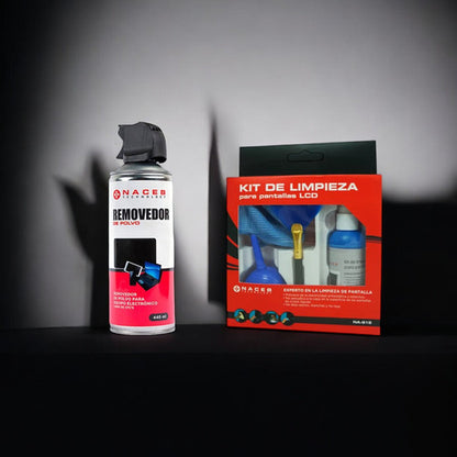 Kit De Limpieza Aire Comprim, Fibra , Liq Y Brocha Pantalla