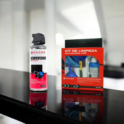 Kit De Limpieza Aire Comprim, Fibra , Liq Y Brocha Pantalla