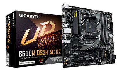 Tarjeta Madre Gigabyte B550m Ds3h Ac Am4 128gb Ddr4 Negro
