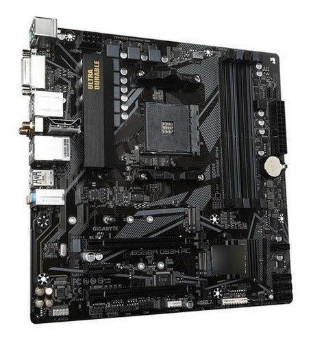Tarjeta Madre Gigabyte B550m Ds3h Ac Am4 128gb Ddr4 Negro