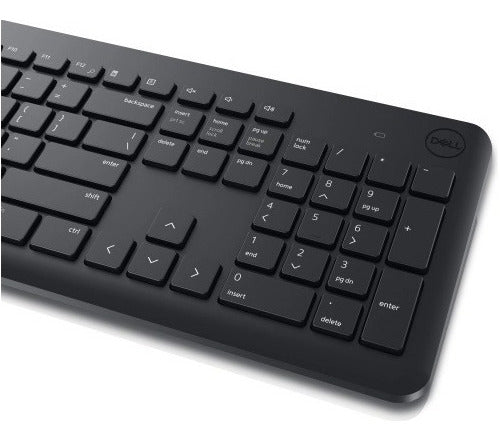Kit De Teclado Y Mouse Inalámbrico Dell Km3322w Español Teclado Negro