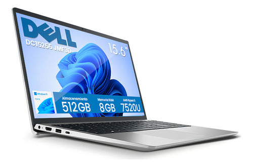 Laptop Dell 15 Dc15255, 15.6  Fhd Ryzen 5 7520u, 8gb, 512gb