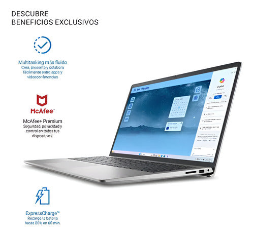 Notebook Dell Dc15250 15.6 Ci7 1355u 16 Gb Ram 512 Ssd Plateado