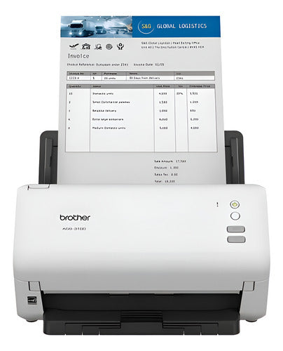 Escaner Brother Ads-3100 2caras 40ppm Color Blanco Blanco