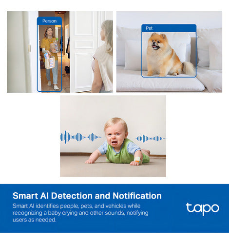 Cámara Wi-fi De Seguridad Deteccion Ia Tp-link 2k Qhd /tapo Blanco