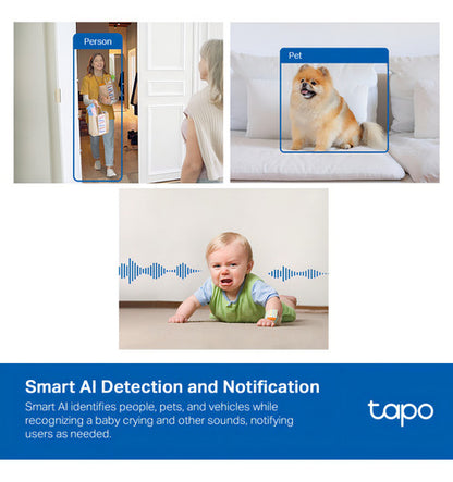 Cámara Wi-fi De Seguridad Deteccion Ia Tp-link 2k Qhd /tapo Blanco