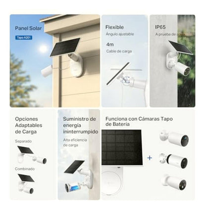 Tp-link Tapo Panel Solar Para Cámara De Seguridad Exterior