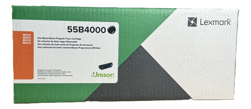 Tóner Lexmark 55b4000 Negro, 3.000 Páginas Negro