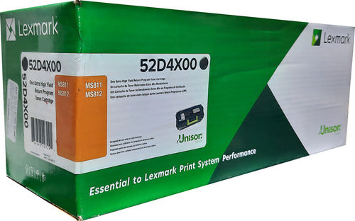 Tóner Lexmark 52d4x00 Alto Rendimiento Negro, 45.000 Páginas - Negro