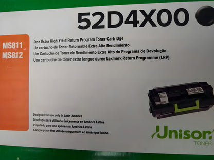 Tóner Lexmark 52d4x00 Alto Rendimiento Negro, 45.000 Páginas - Negro