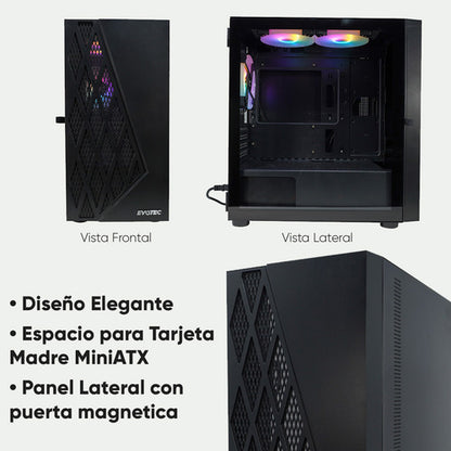Gabinete Evotec Taipei Ev-1018 Color Negro