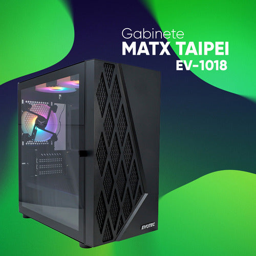 Gabinete Evotec Taipei Ev-1018 Color Negro