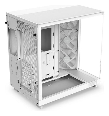 Gabinete Nzxt H6 Flow Rgb Cristal Templado Usb-c 3.2 Blanco