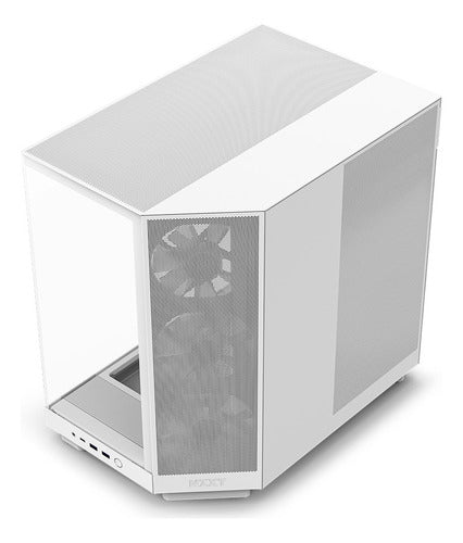 Gabinete Nzxt H6 Flow Rgb Cristal Templado Usb-c 3.2 Blanco