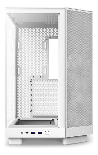 Gabinete Nzxt H6 Flow Rgb Cristal Templado Usb-c 3.2 Blanco