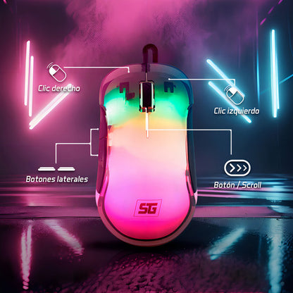 Mouse Gamer Vorago Óptico Mo-505, Inalámbrico, Usb 3200 Dpi