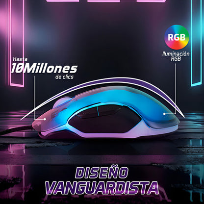 Mouse Gamer Vorago Óptico Mo-505, Inalámbrico, Usb 3200 Dpi