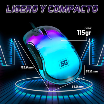 Mouse Gamer Vorago Óptico Mo-505, Inalámbrico, Usb 3200 Dpi