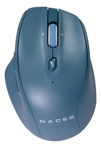 Mouse Naceb / Inalámbrico Dual Mode 5 Botones Blue Na-0139a