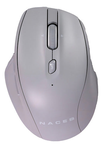 Mouse Naceb / Inalámbrico Dual Mode 5 Botones Gris Na-0139g