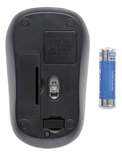 Mouse Inalámbrico Manhattan Success Óptico Para Pc Negro