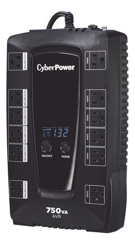 No Break Cyberpower Avrg750lcd Línea Interactiva, 450w 750va