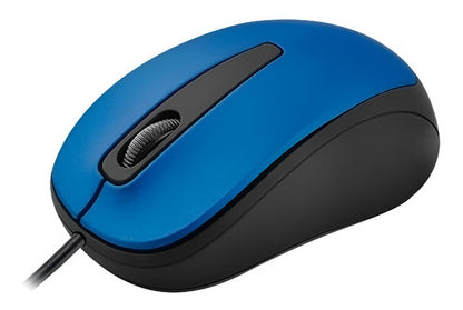 Mouse Óptico Alámbrico Quaroni Maq02 Azul 1200 Dpi Ambidiestro